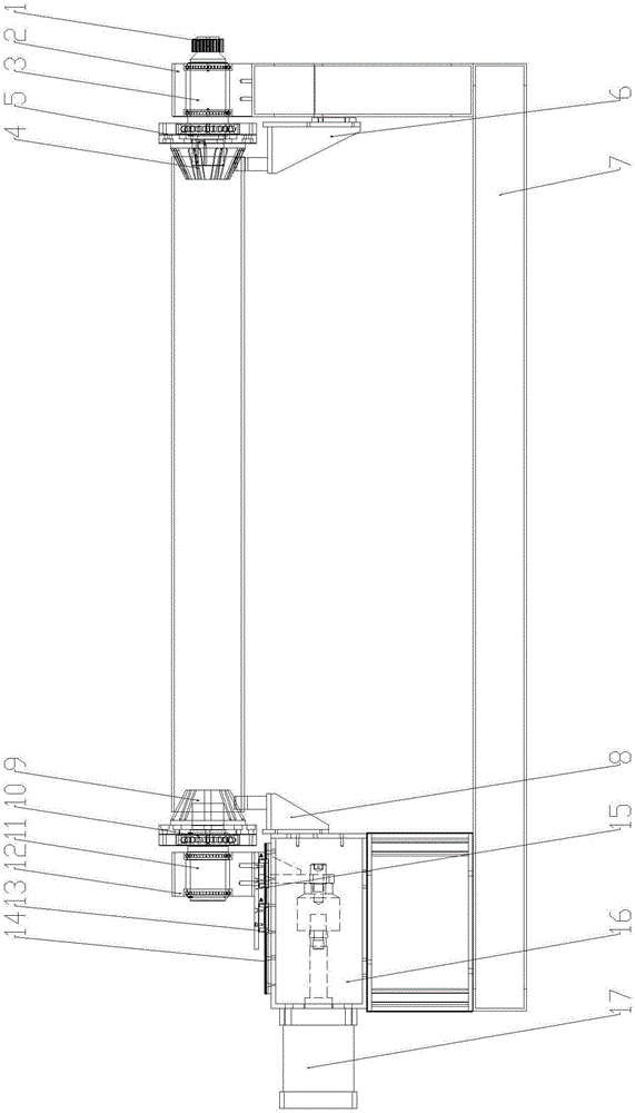 Clamping head device of winding machine