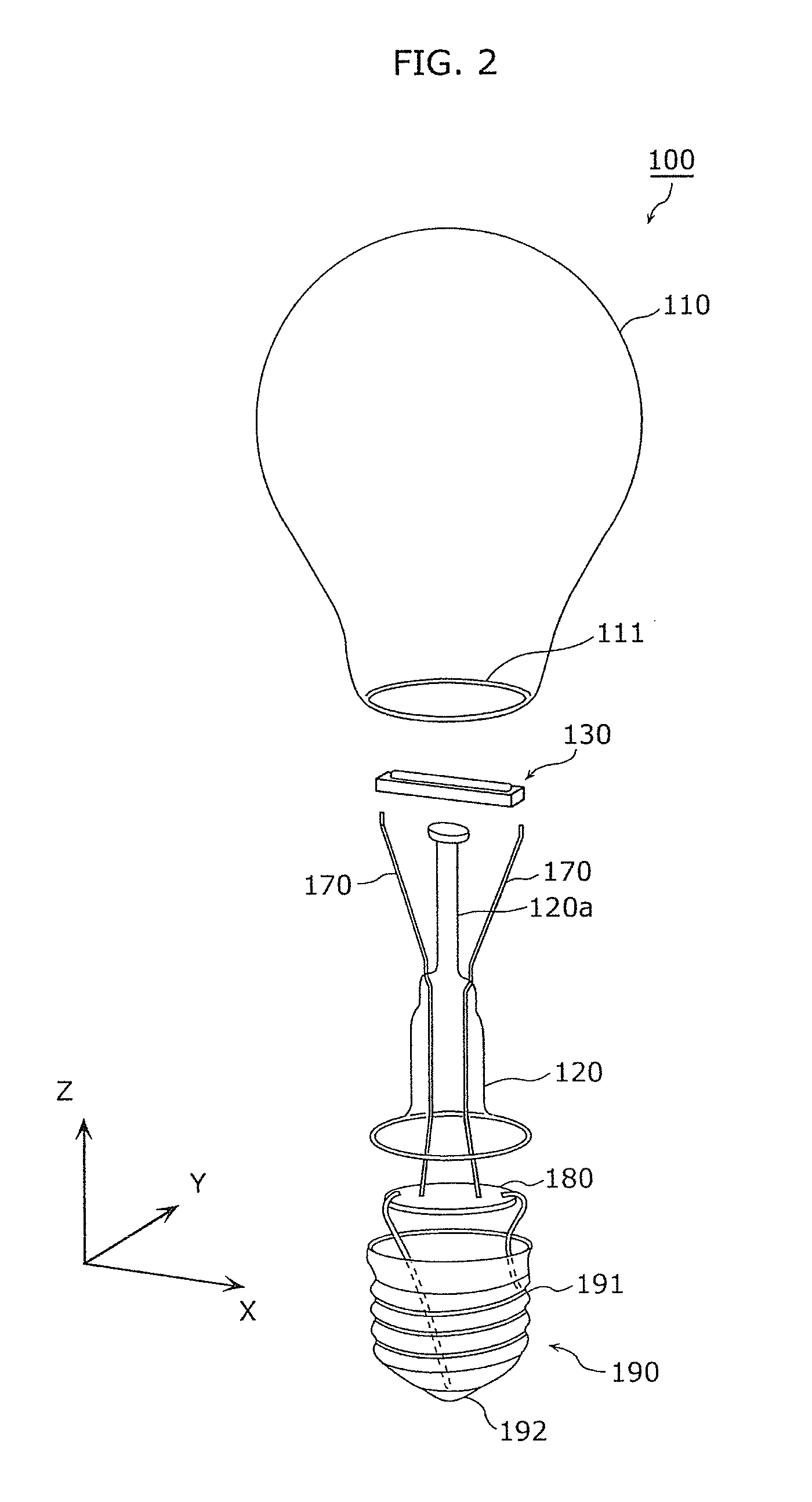 Light bulb shaped lamp and lighting apparatus