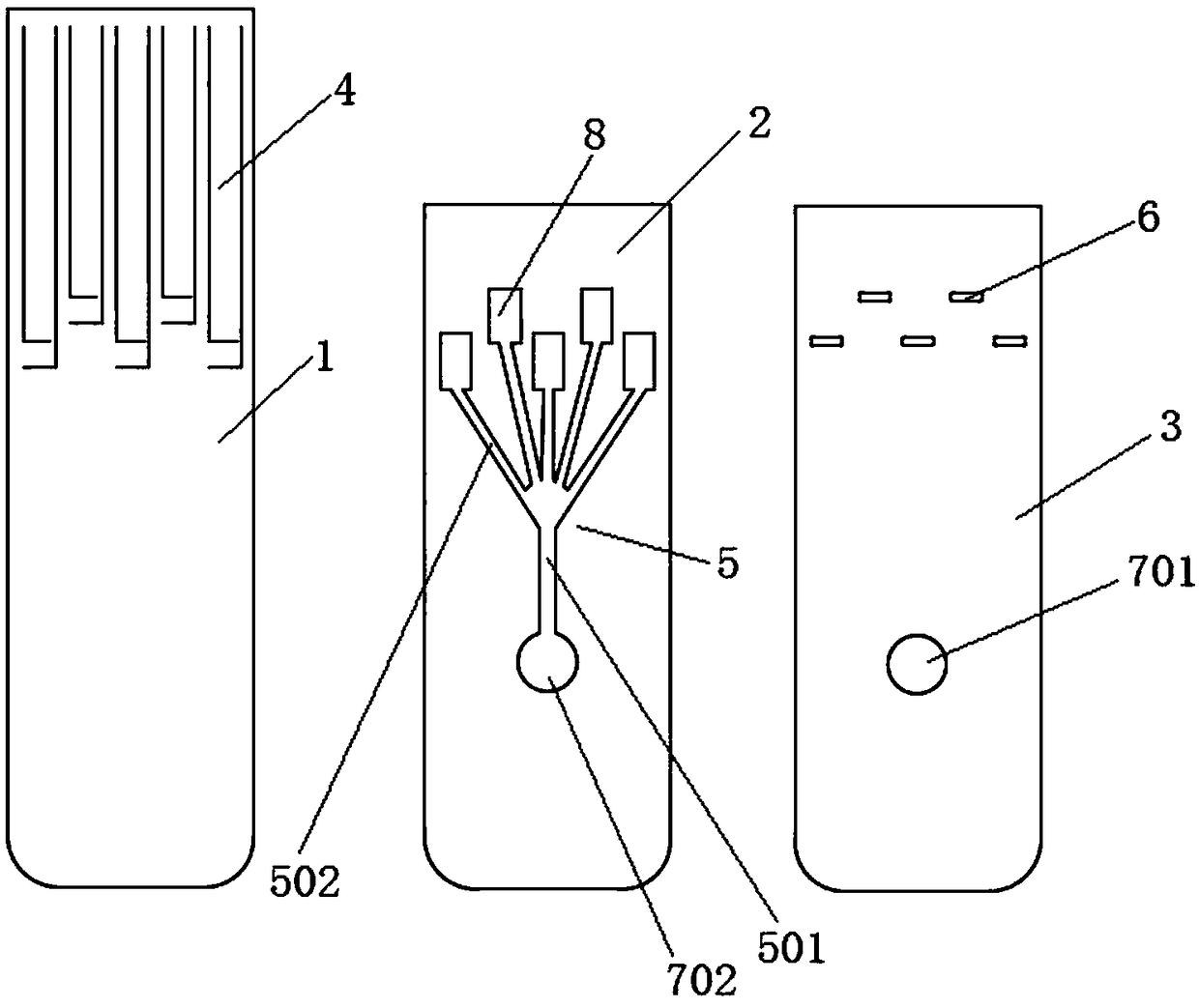 Multi-channel quick detection micro-fluid detecting chip