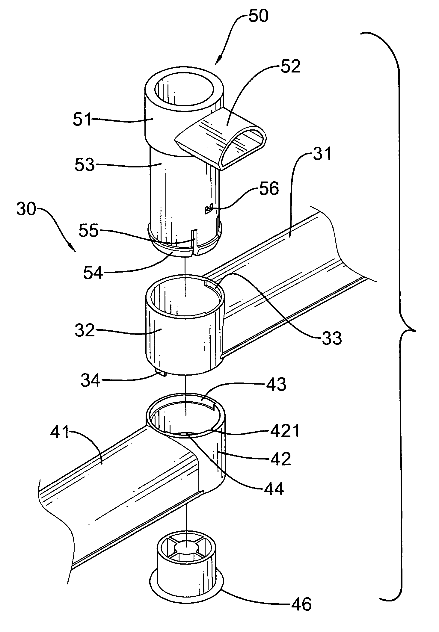 Foot assembly of a clothes rack