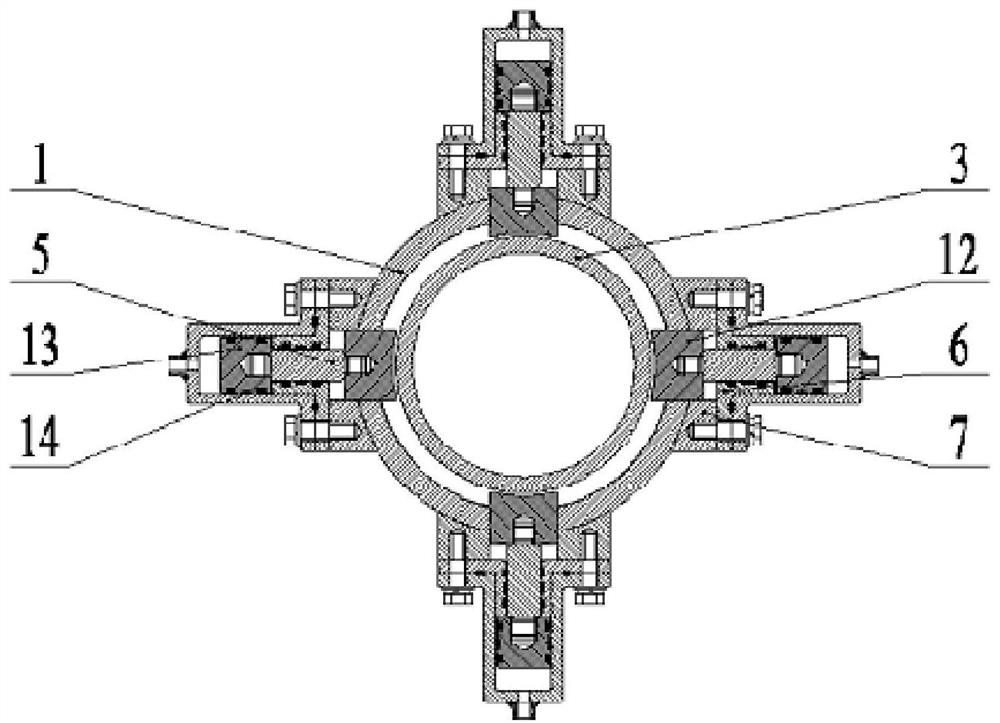 Underwater hose plugging connection device suitable for deep-sea mining