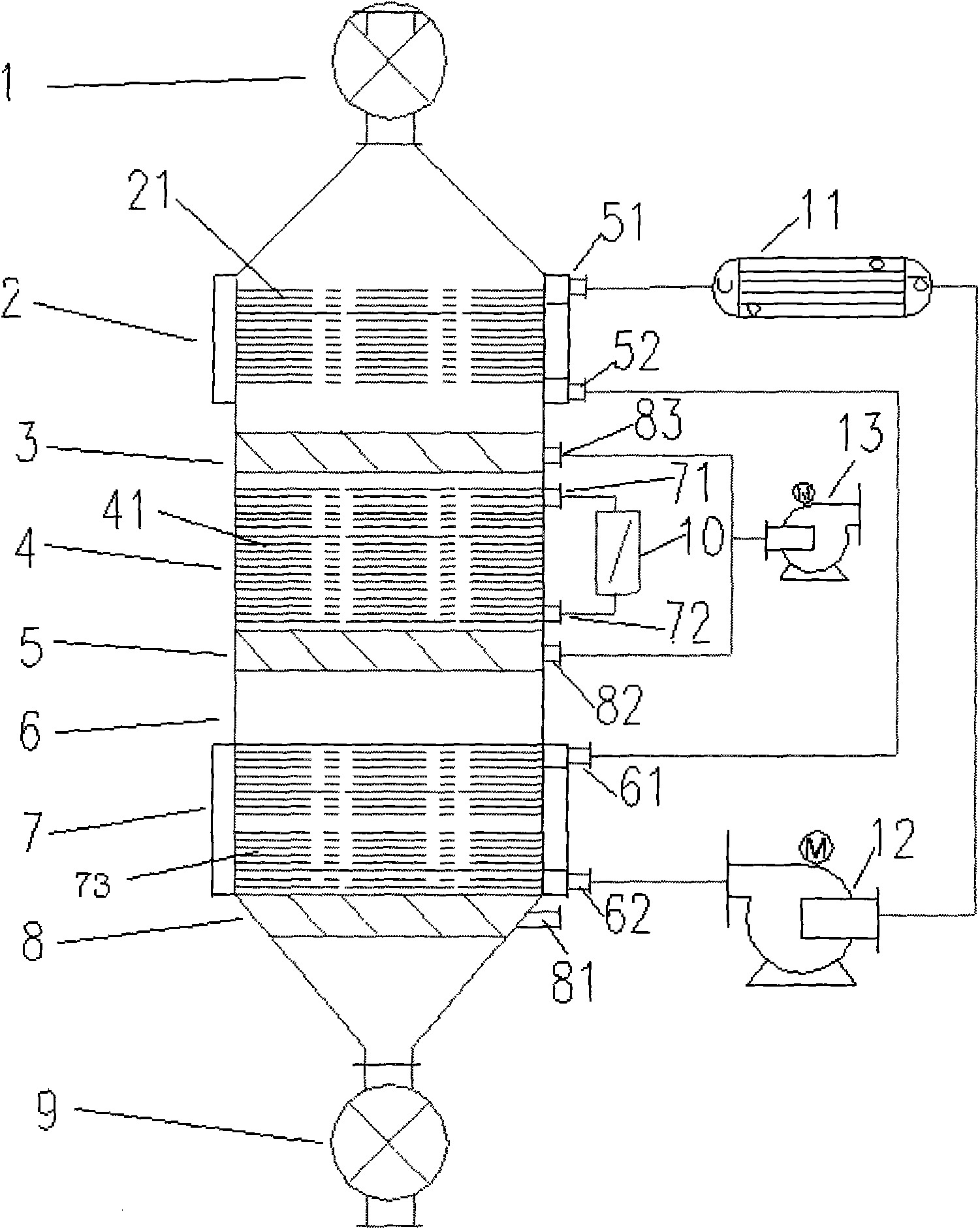 Movable desorption device of activated coke