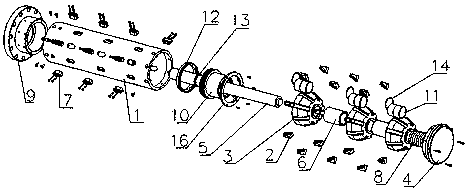 Mechanical air pressure expanding shaft used for winding and unwinding system on papermaking and printing packaging equipment