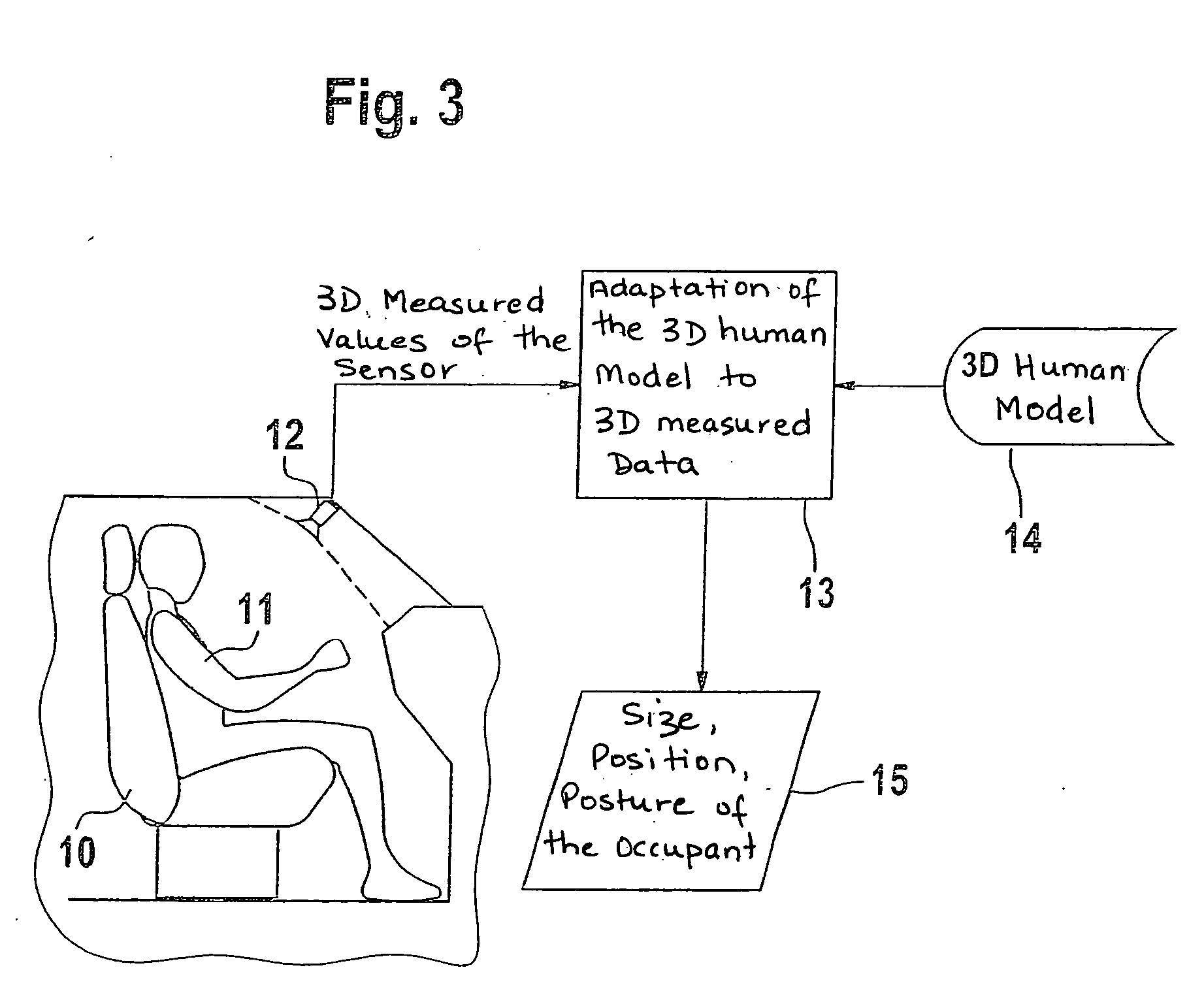 Method for detecting a person in a space