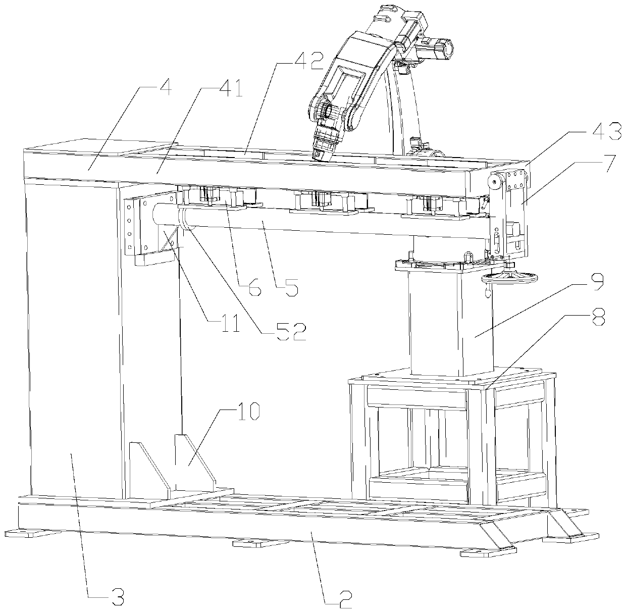 Long cylinder straight seam welding work station