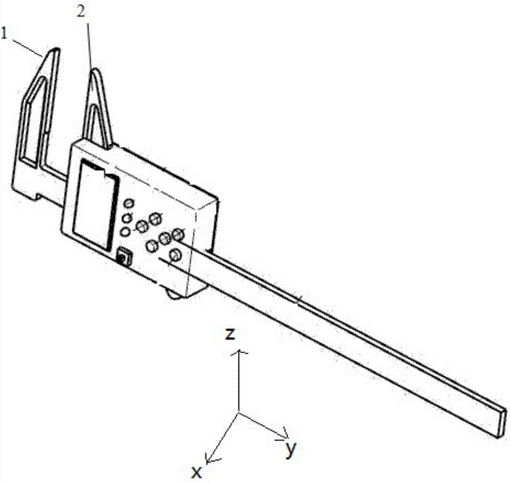 Automatic measuring device and system for diameter of standing tree at breast height