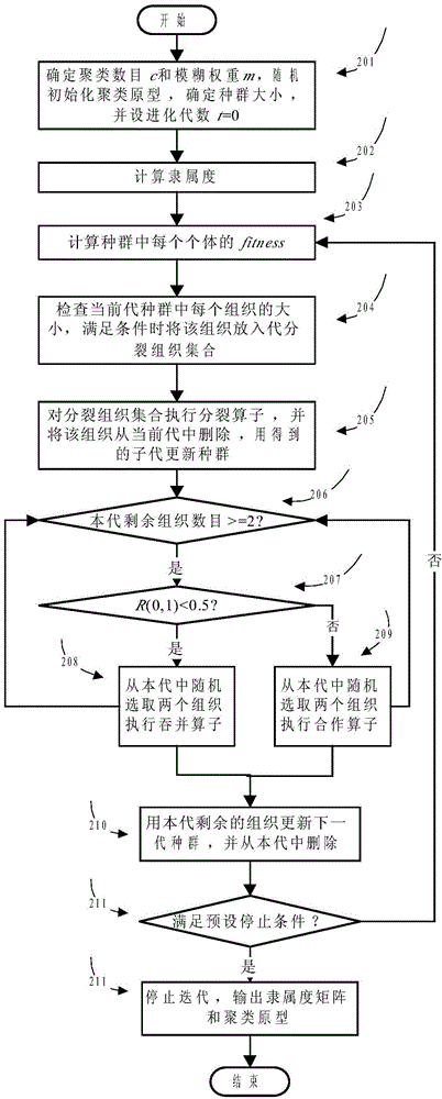 Image segmentation method based on organizational evolutionary cluster algorithm