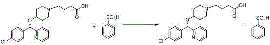 Salt-forming method of bepotastine besilate