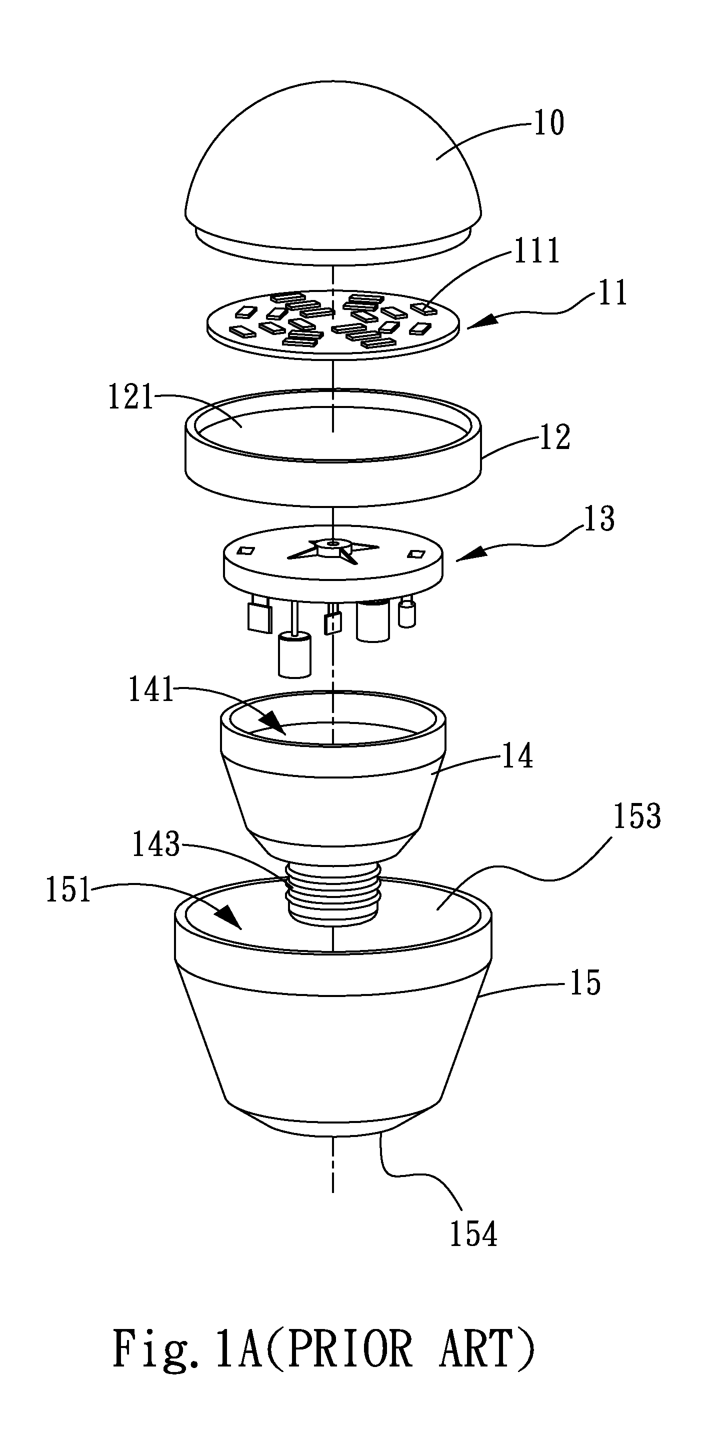 Heat dissipation unit for LED bulb