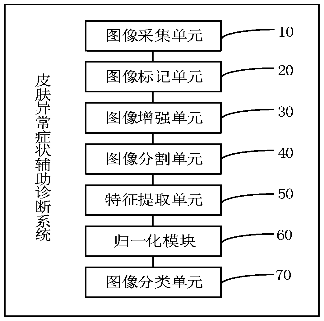 Auxiliary diagnosis system for abnormal skin symptoms