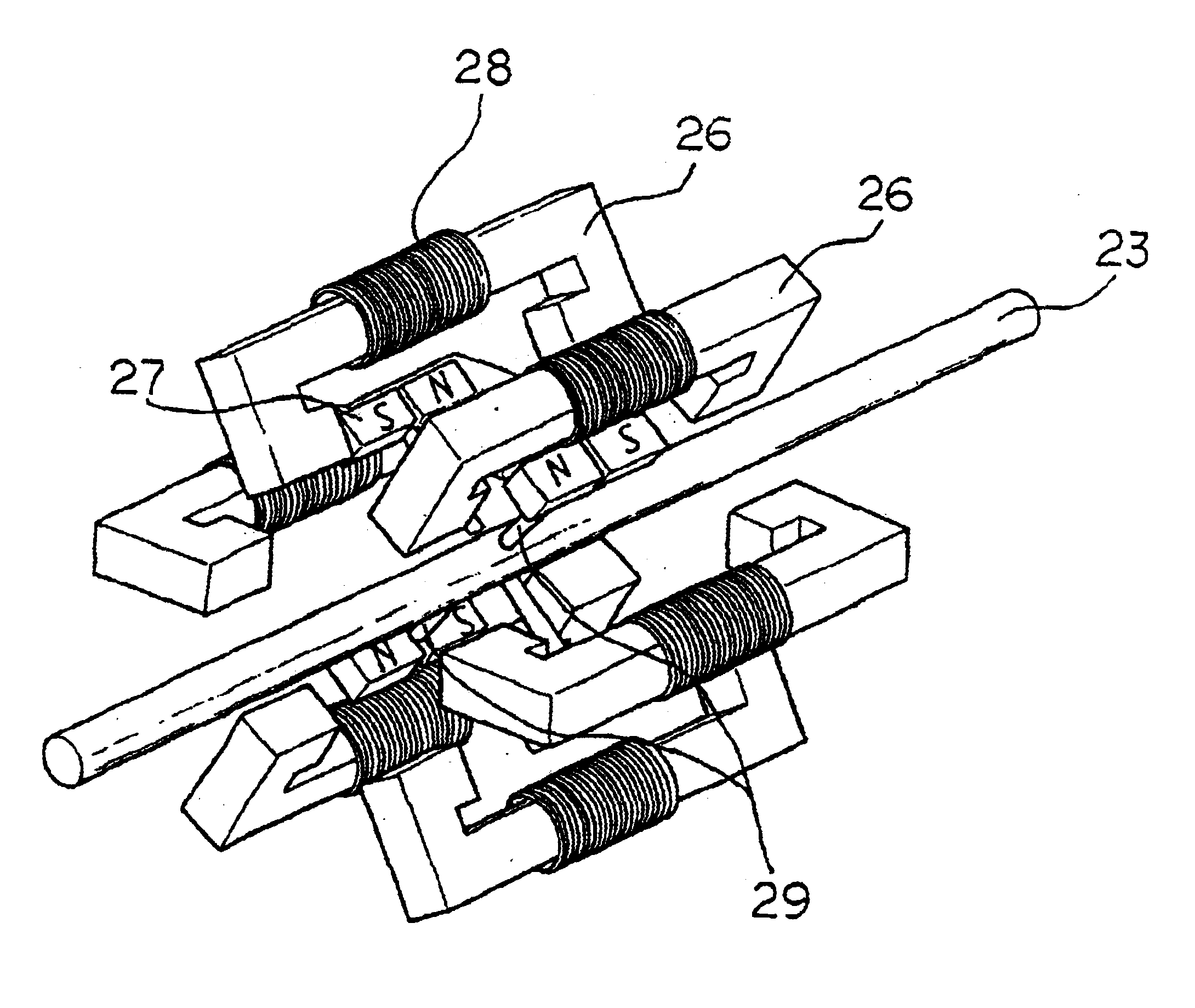 Magnetic circuit for rotating apparatus