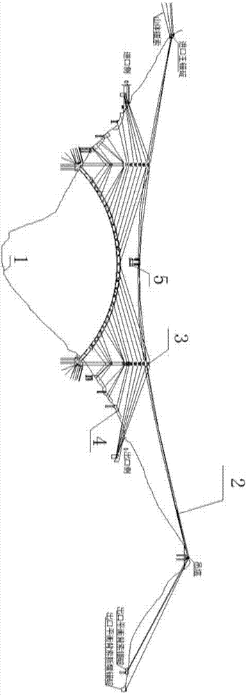 Construction method for deep canyon arch aqueduct arch ring hoisting single base rib closure