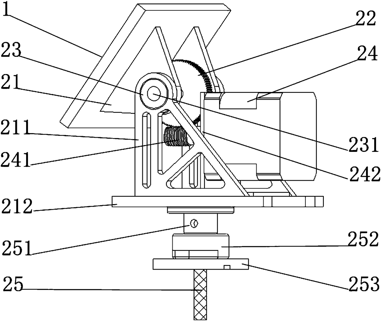 Two-degree-of-freedom photovoltaic power generation device for automatically tracking sunlight and tracking method