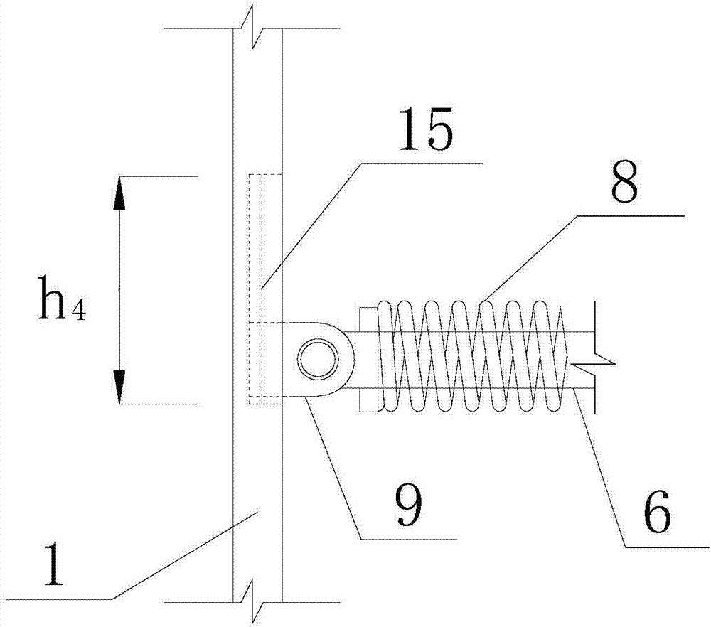 Elastic self slope type floating ice protection device