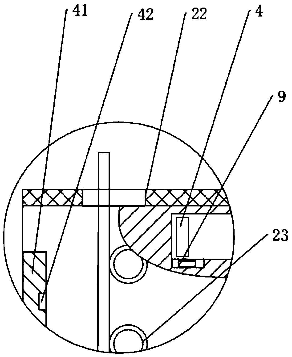 Cooling device for waterproof coiled material