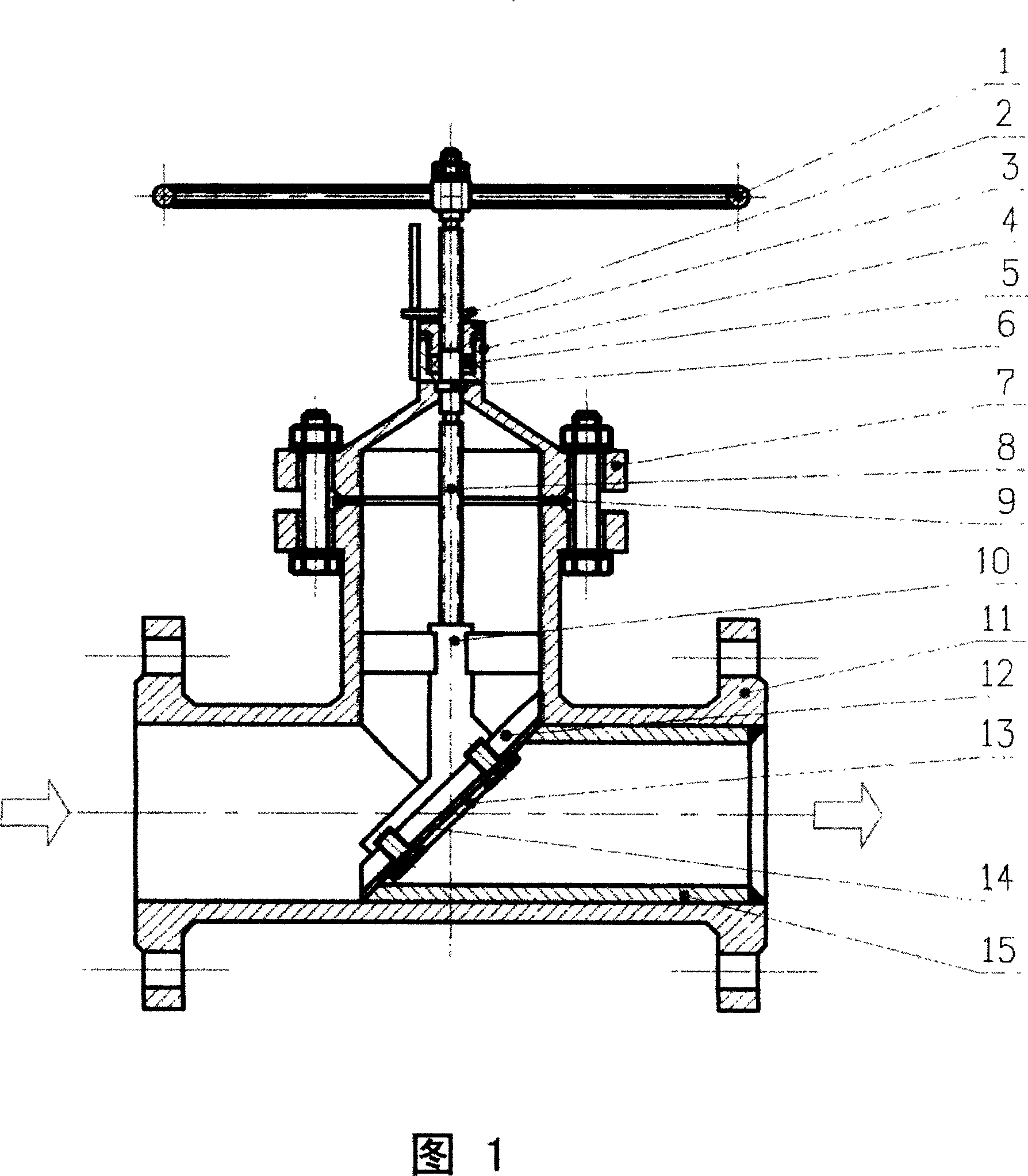 Oblique conic gate valve