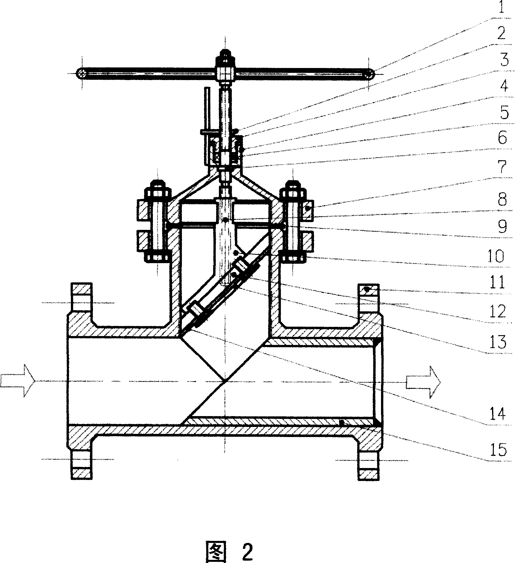 Oblique conic gate valve