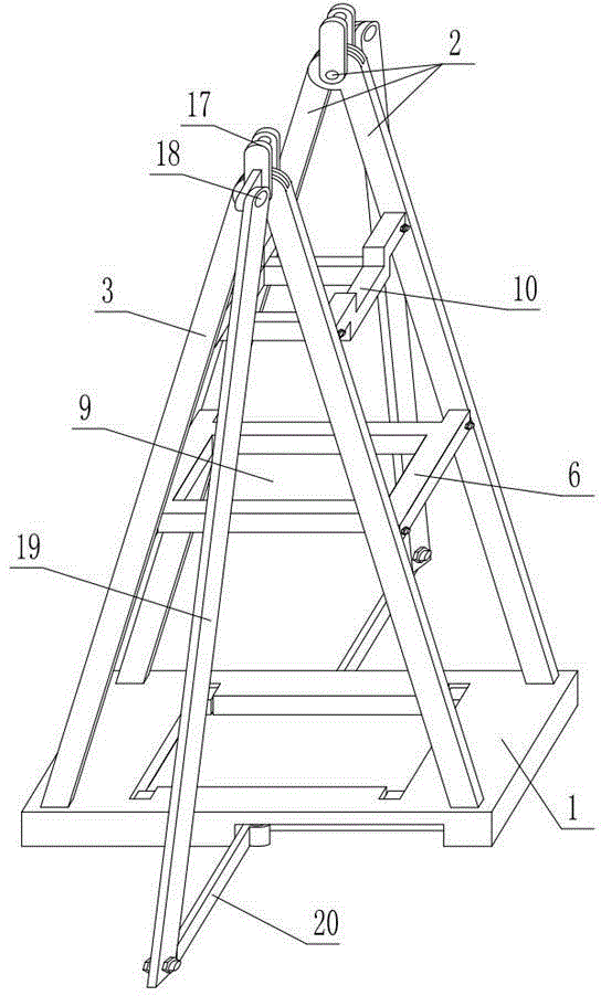 Power cable reel rack storage device