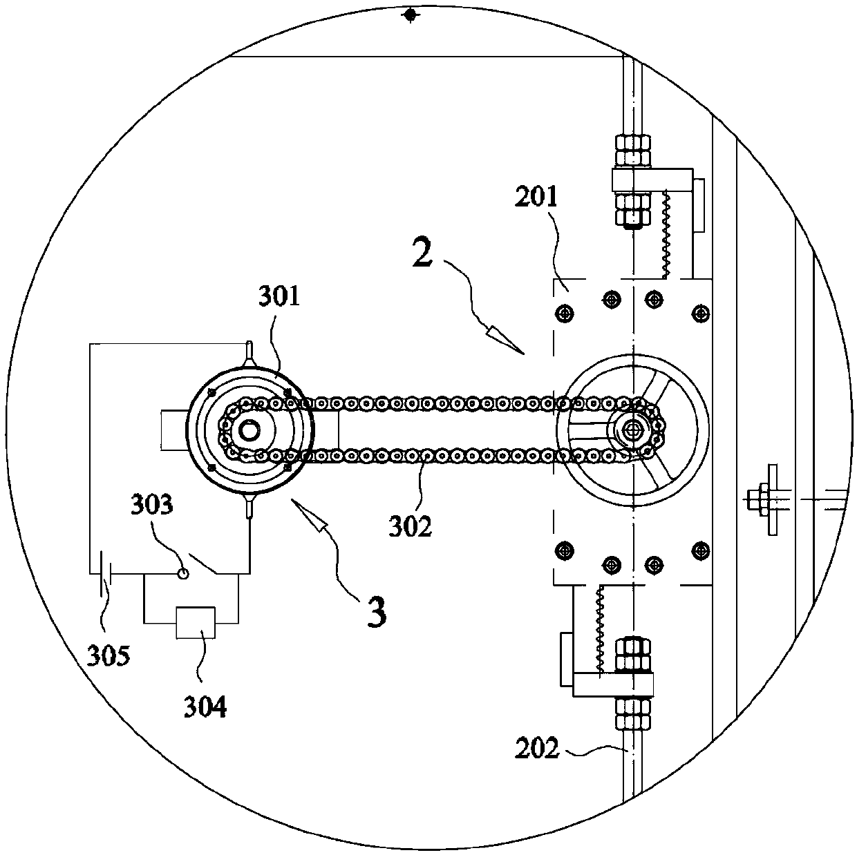 Tunnel protection door with automatic opening and closing function