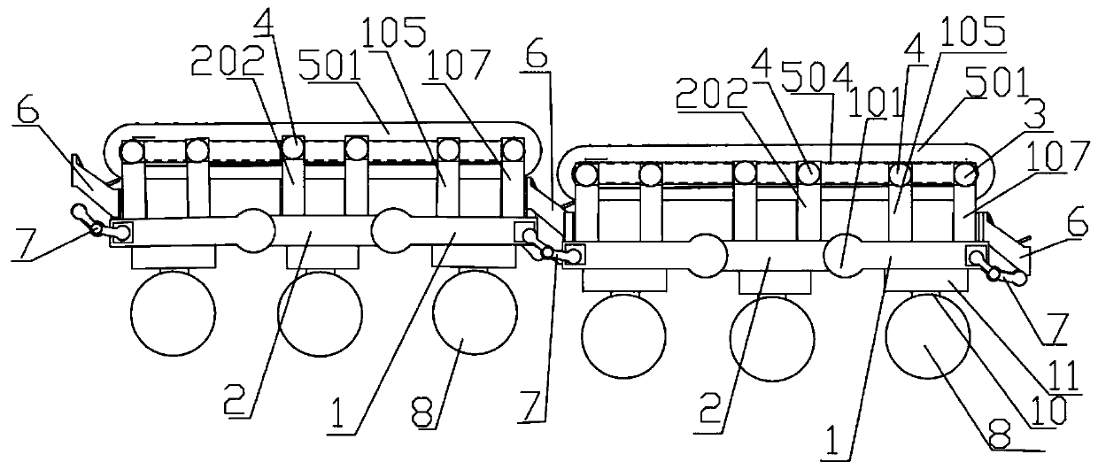 Earth and stone work conveying vehicle