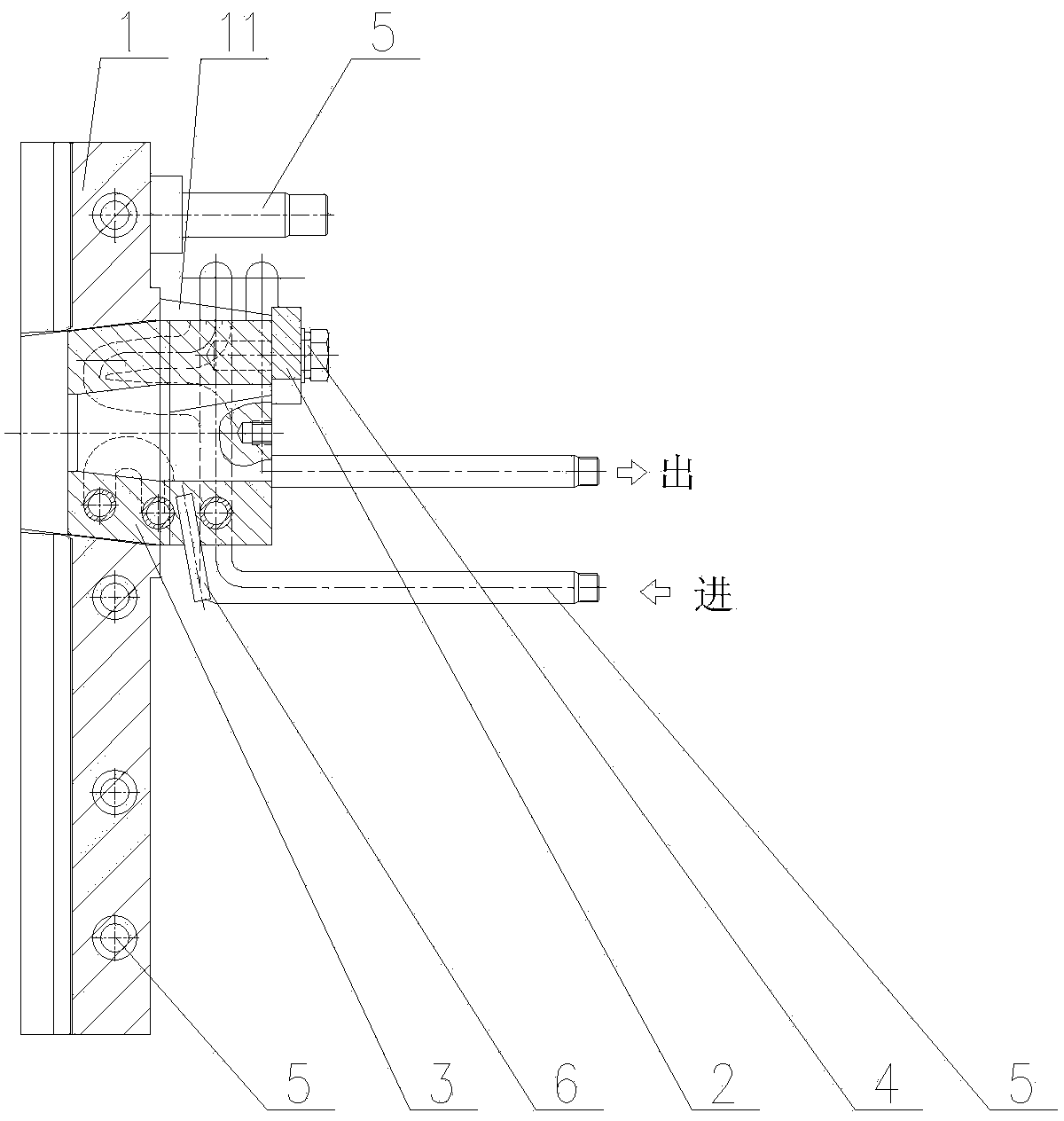 Punching deslagging device of metallurgical furnace