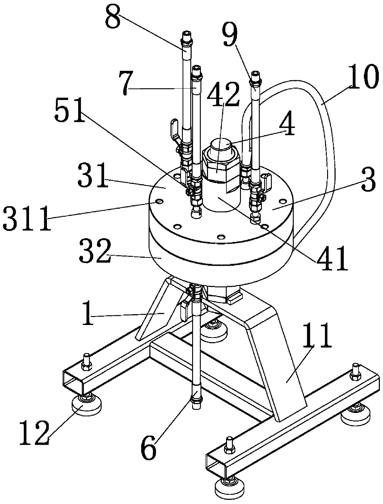 Device and method for testing performance of membrane module flow guide net