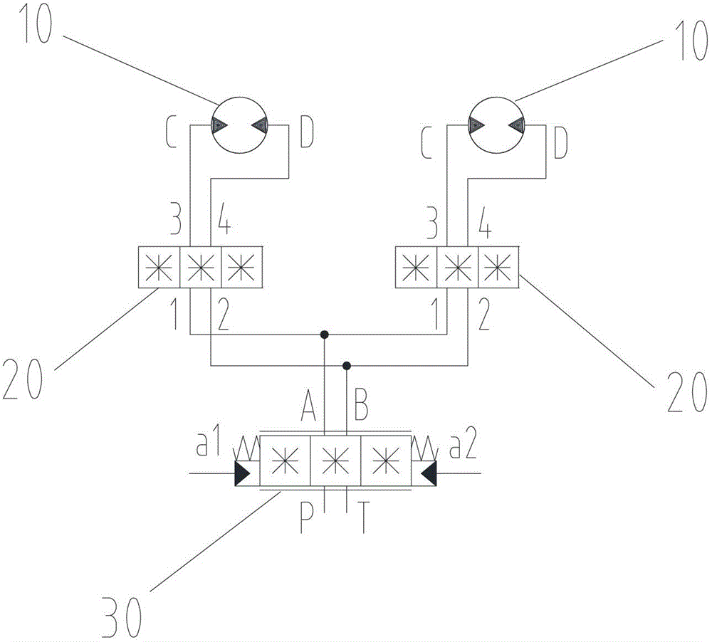 Hydraulic motor control system and full-hydraulic walking-type pile driving frame