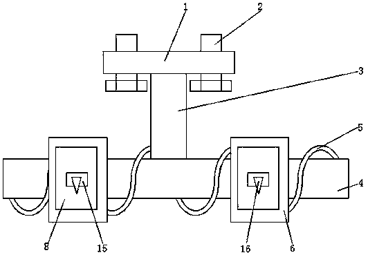 Machining center built-in flushing gun capable of conveniently adjusting angle