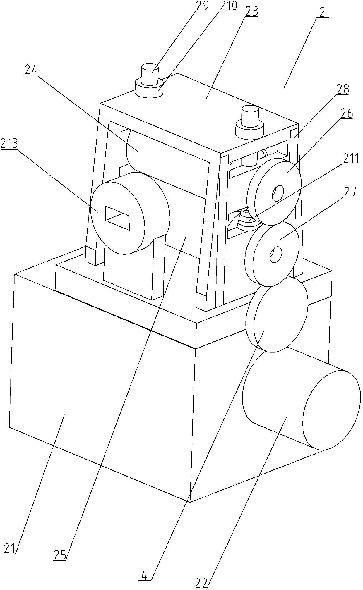 Production process of enameled rectangular wire and forming mechanism of enameled rectangular wire