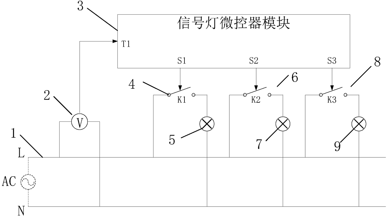 A signal light control switch protection circuit and its self-adaptive protection method