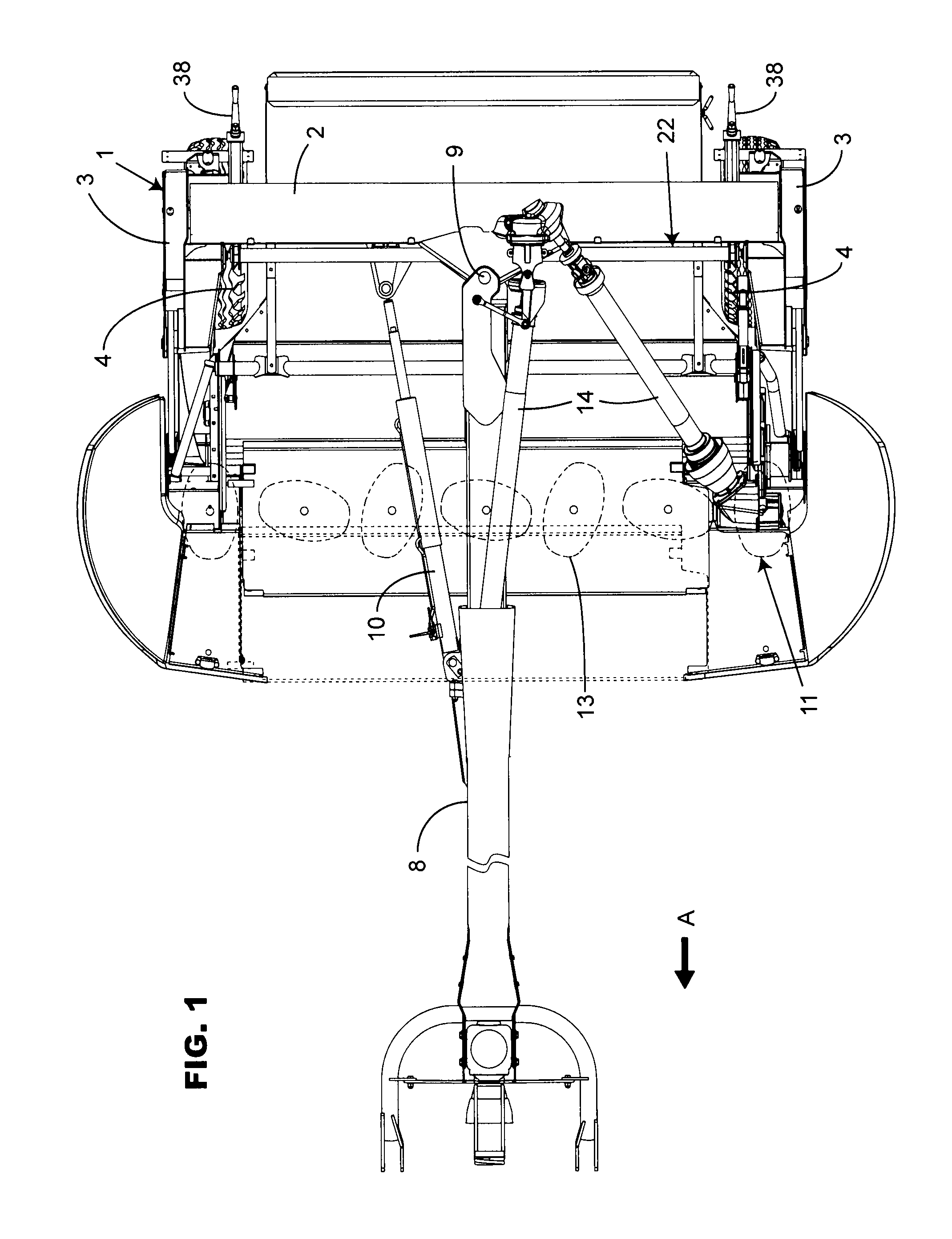 Mower with an improved lightening device