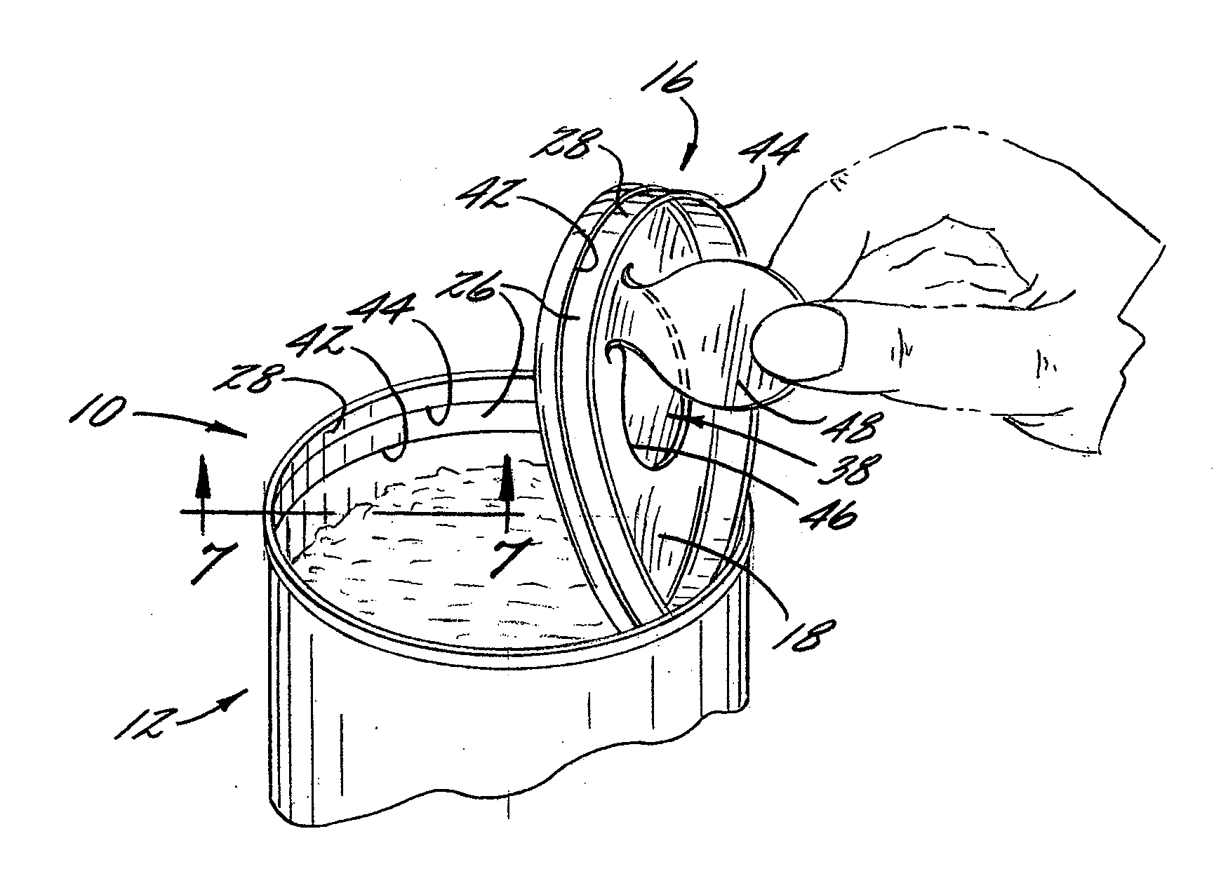 Method for Making  a Container Lid Formed as a Laminate Having a Built-In Opening Feature