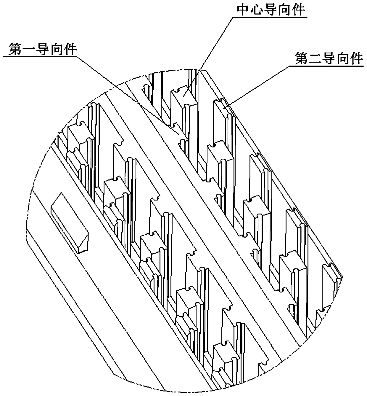 Nail warehouse with high-strength nail pushing sheet installation structure, and stapler comprising nail warehouse