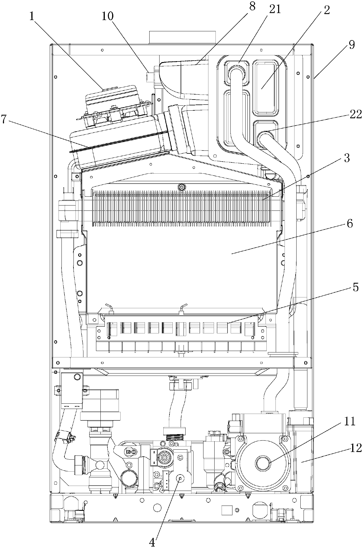 Condensation type fuel gas heating stove