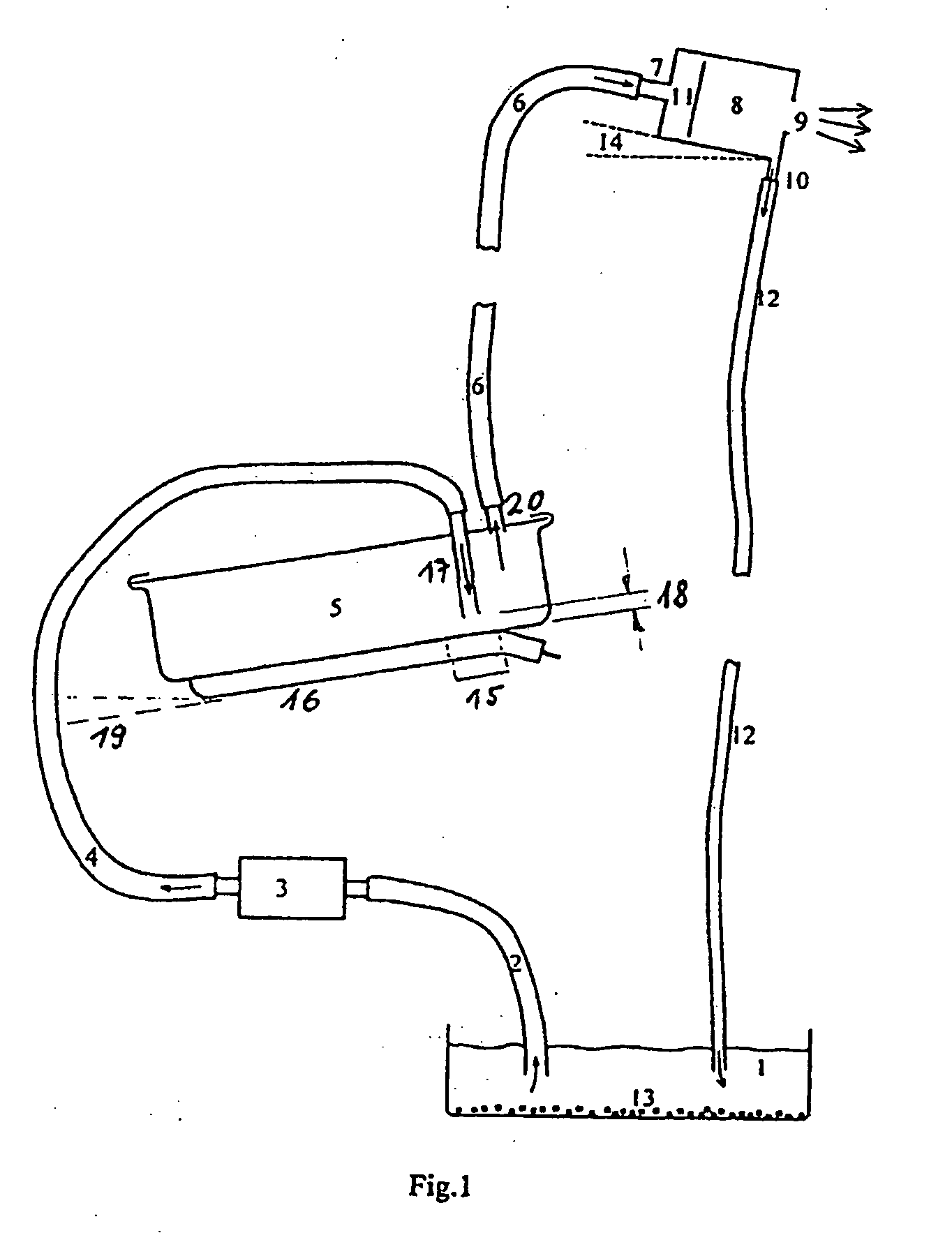 Device for evaporating calciferous water by means of electrical heating