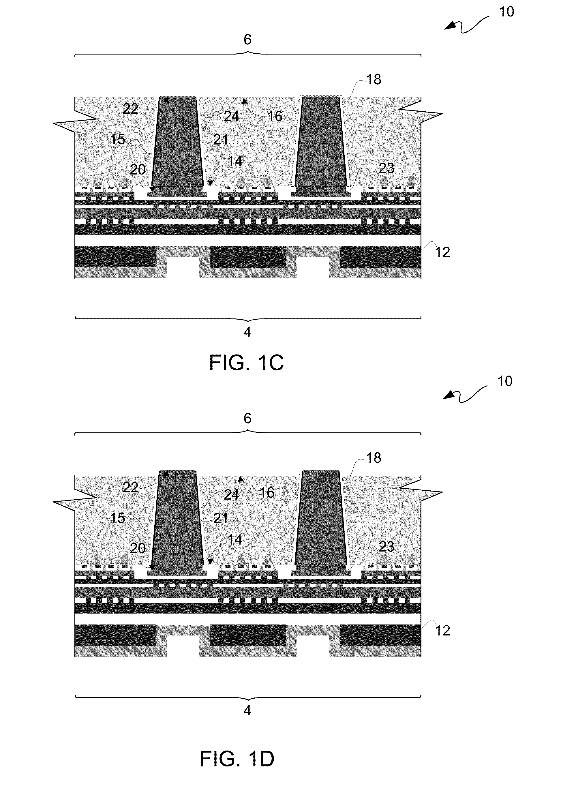 Multiple Bond Via Arrays of Different Wire Heights on a Same Substrate