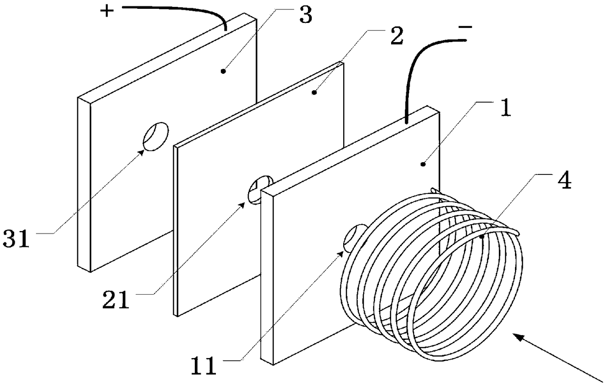 Ozone electrolysis chamber electrolysis structure