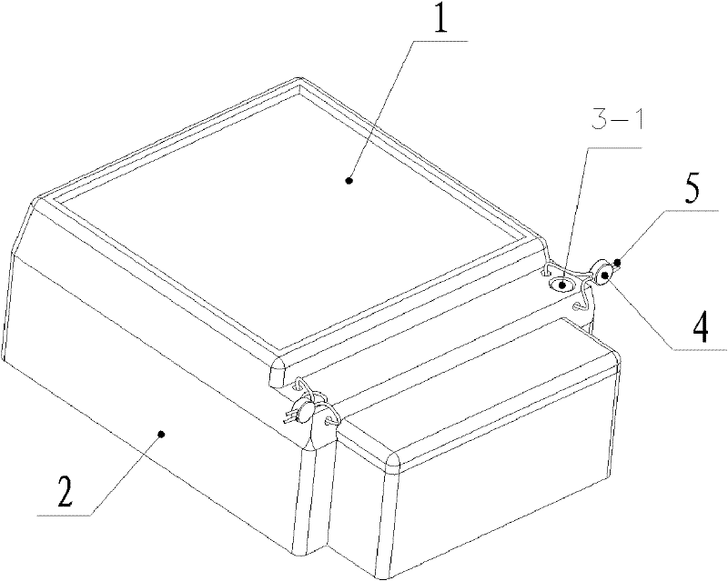 Lead seal structure of electric energy meter