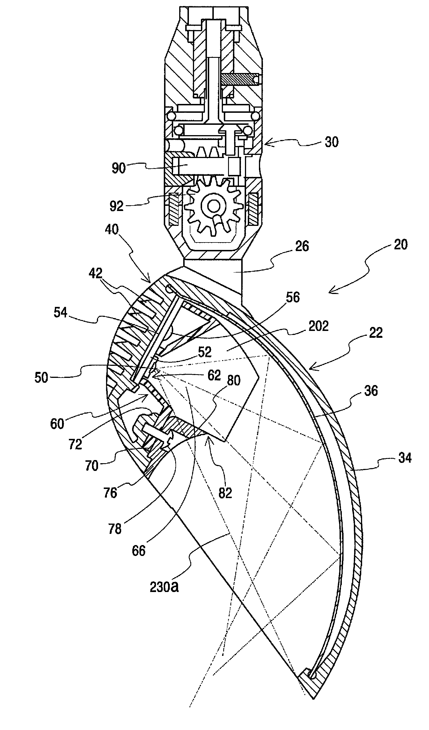 Light fixture with directed LED light