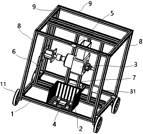 Orchard fertilizing device and working method thereof