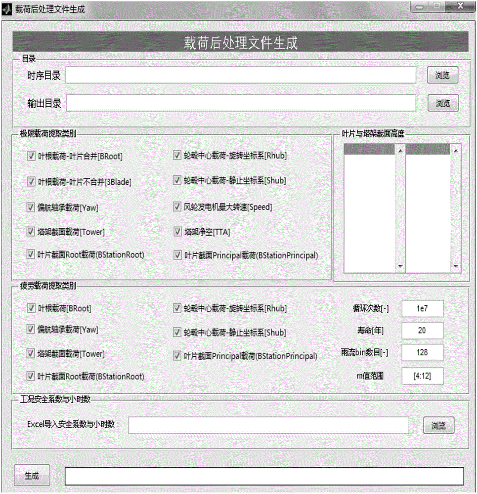 Bladed fan load processing system based on Matlab