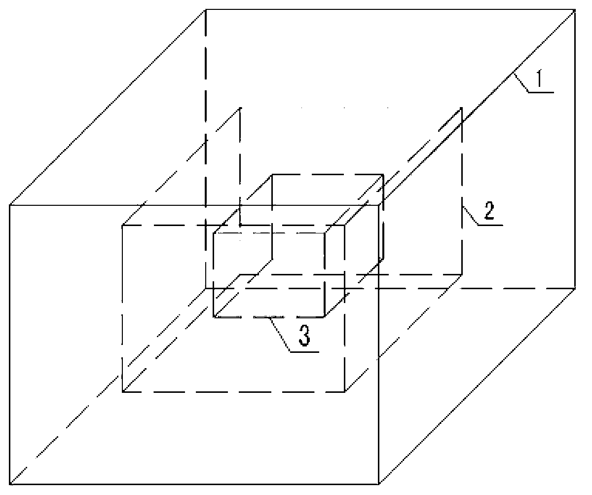 Nested water tank capable of reducing vibration and dissipating energy