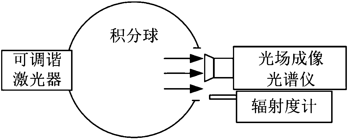 Calibration data processing method for light field spectral imaging spectrometer