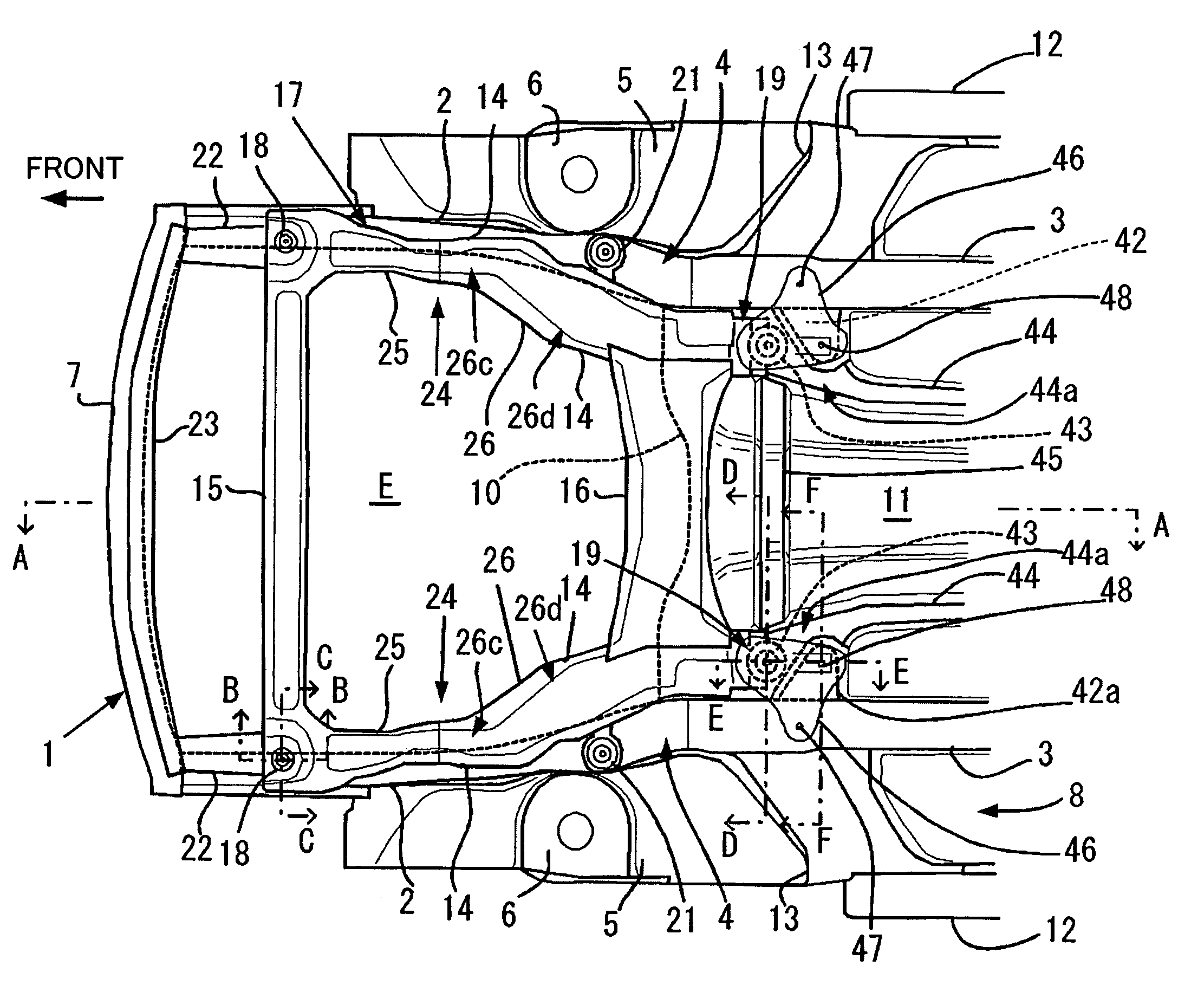 Vehicle front-part structure