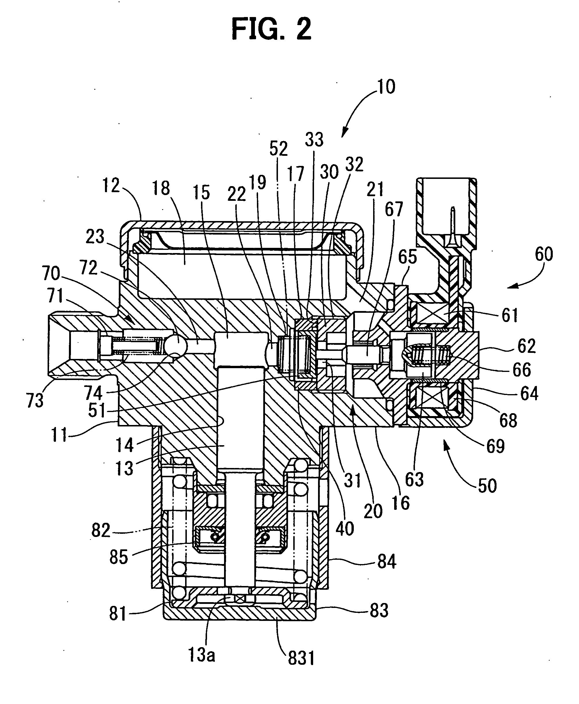 High pressure pump having solenoid actuator