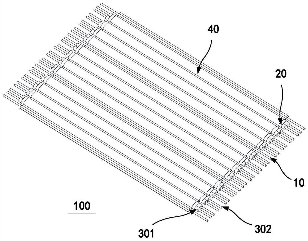 Data transmission cable with plurality of groups of differential signal transmission units sharing same ground