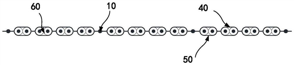 Data transmission cable with plurality of groups of differential signal transmission units sharing same ground