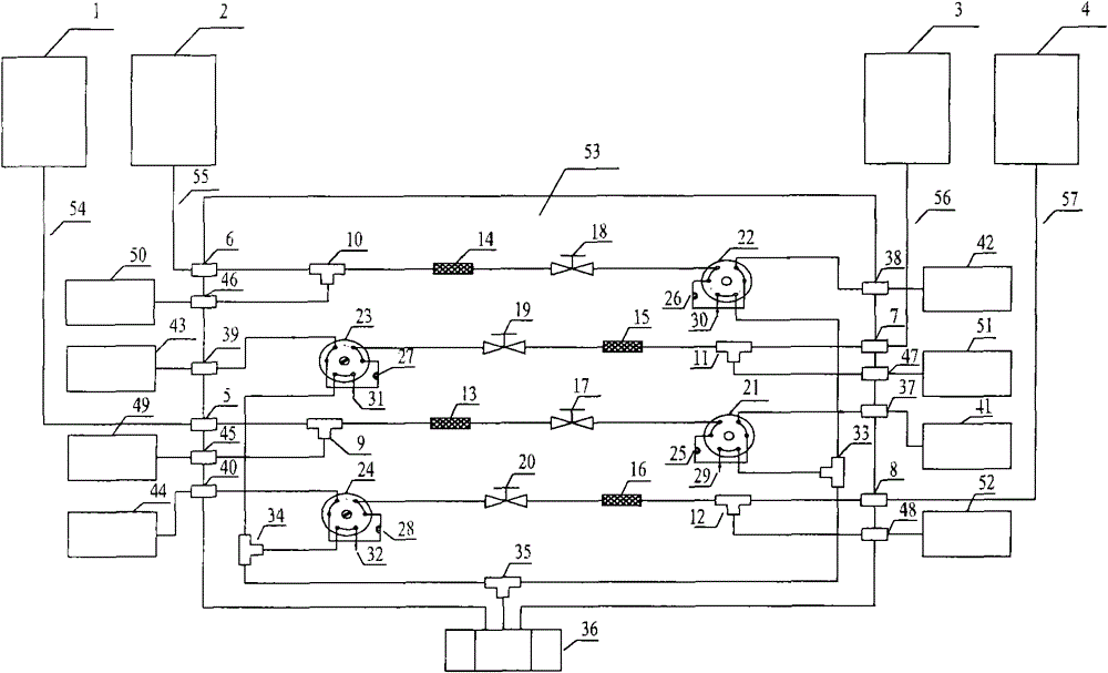 Special sampling device for online chromatographic analysis system