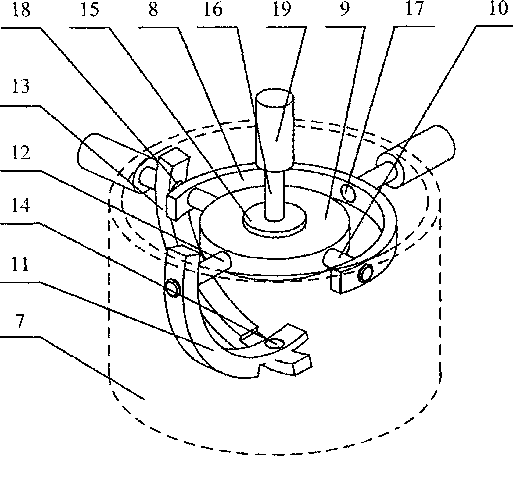 Sliding block type structure decoupling six-dimension force feedback device