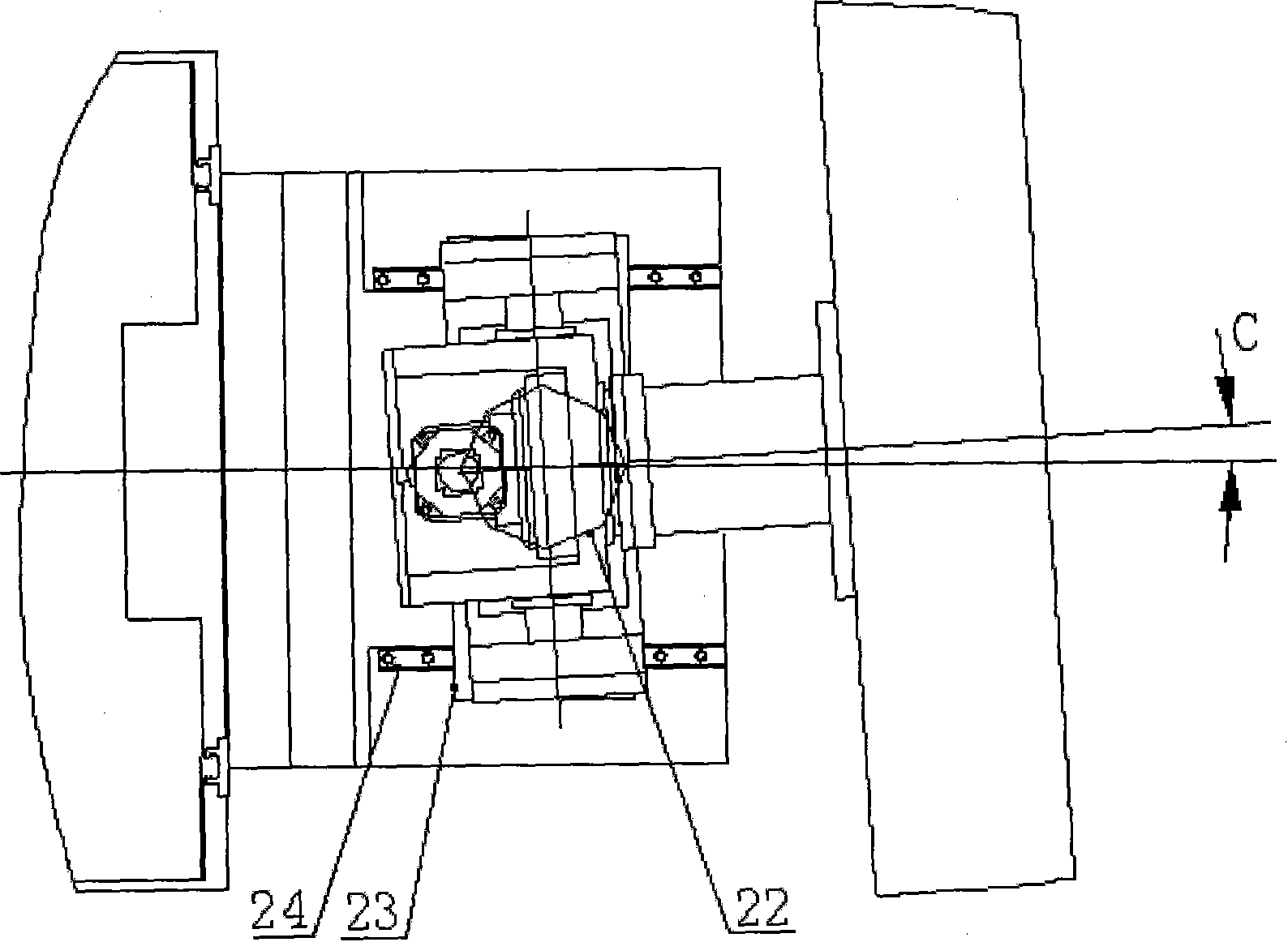 Separated full-automatic drilling and riveting bracket system